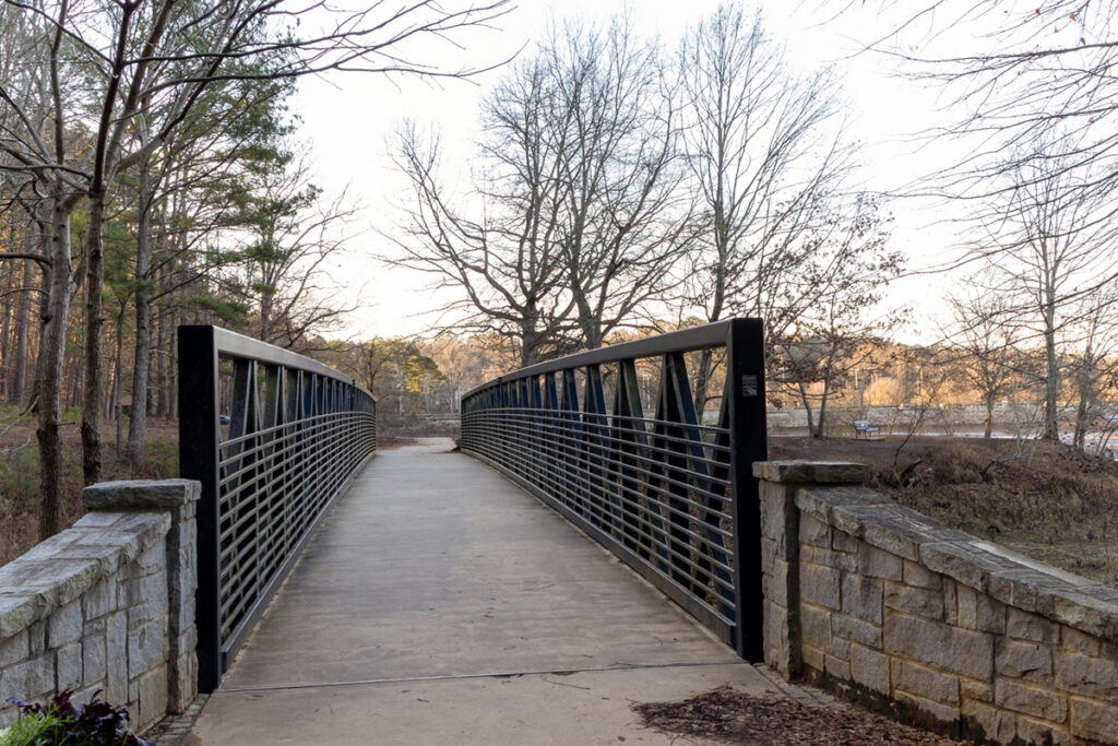 A paved walkway over water © Mary Buck