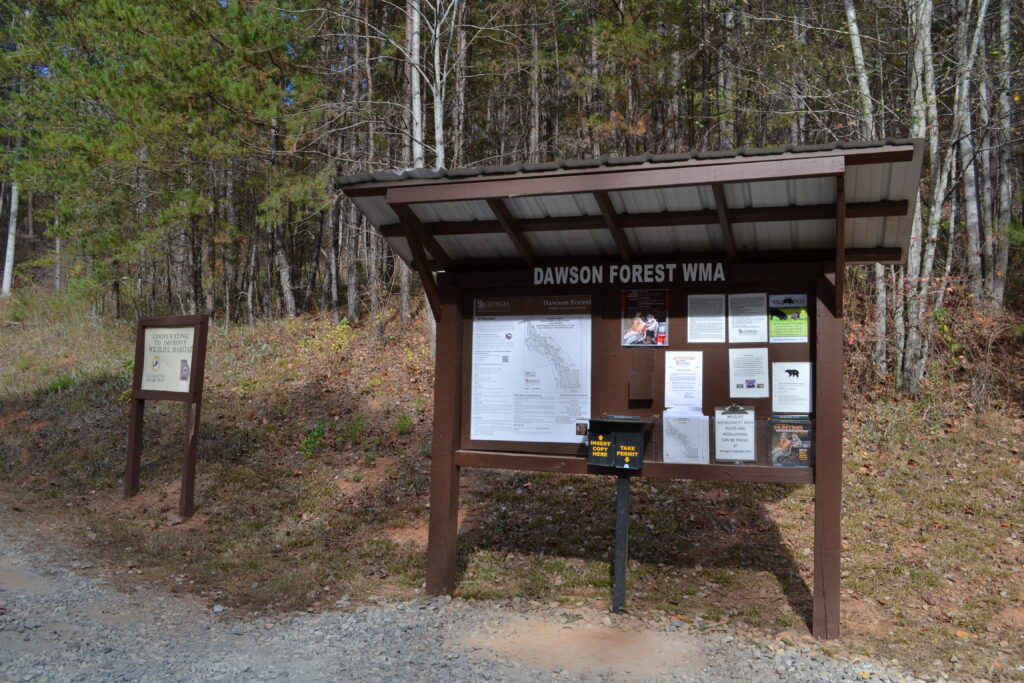 Dawson Forest WMA kiosk GaDNR)