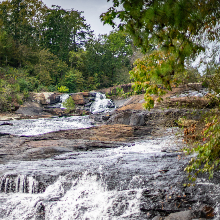 High Falls State Park falls and rocks