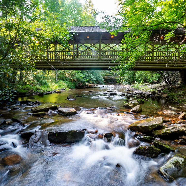 Bridge and Creek at Smithgall Woods State Park © Photo Courtesy of Georgia State Parks and Historic Sites